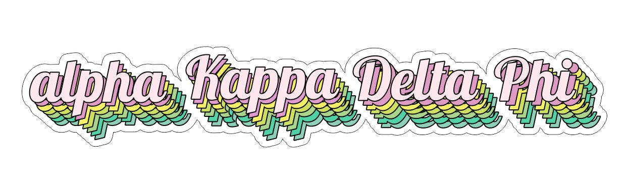 Alpha Kappa Delta Phi New Hip Stepped Sticker