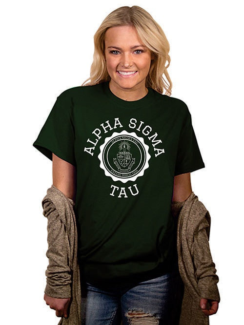 Alpha Phi Omega Crest Crewneck T-Shirt — GreekU1