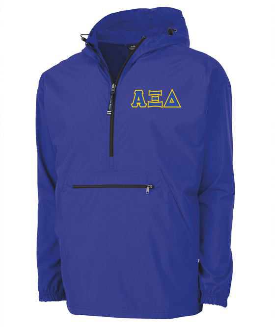Alpha Xi Delta Embroidered Pack and Go Pullover