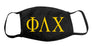 Phi Lambda Chi Face Mask With Big Greek Letters