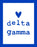Delta Gamma Heart Sticker