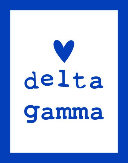 Delta Gamma Heart Sticker