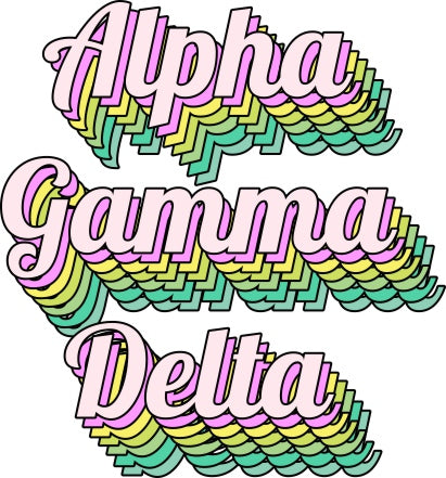 Alpha Gamma Delta Greek Stacked Sticker