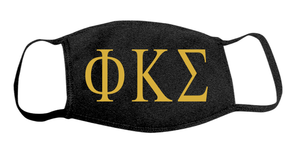 Phi Kappa Sigma Face Mask With Big Greek Letters