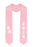 Phi Mu Slanted Grad Stole with Letters & Year