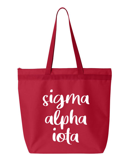 Sigma Alpha Iota Cursive Tote Bag