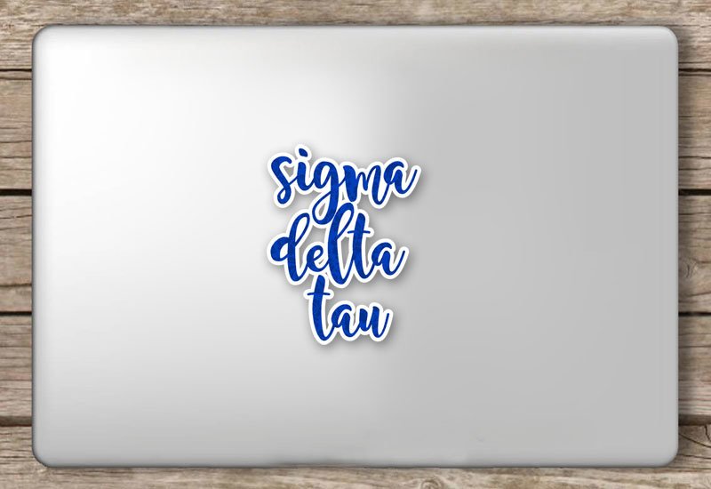 Sigma Delta Tau Script Sticker