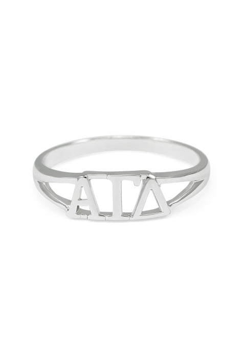 Alpha Gamma Delta Sterling Silver Ring