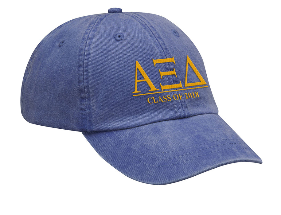 Alpha Xi Delta Embroidered Hat with Custom Text
