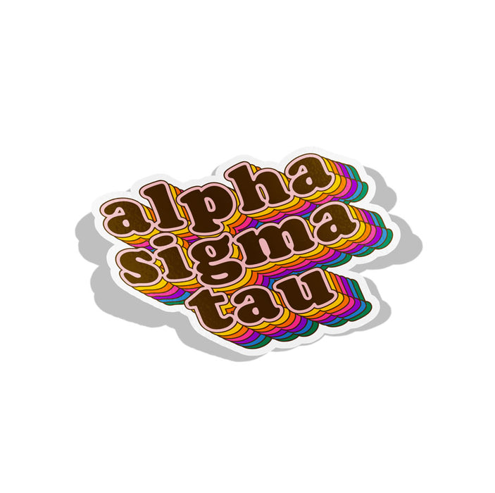 Alpha Sigma Tau Retro Sorority Decal