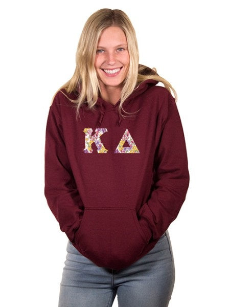 Kappa Delta Unisex Hooded Sweatshirt with Sewn-On Letters