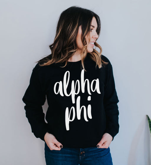 Alpha Phi Superscript Crewneck Sweatshirt