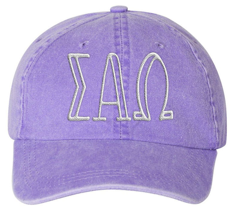 Sigma Alpha Omegas Sorority Greek Carson Embroidered Hat