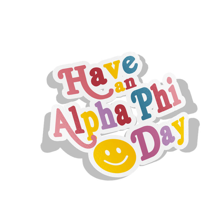 Alpha Phi Happy Day Sorority Decal