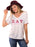 Sigma Delta Tau Floral Letters Slouchy V-Neck Tee
