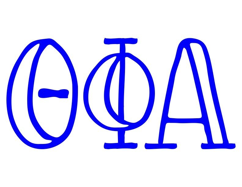 Theta Phi Alpha Inline Greek Letter Sticker - 2.5