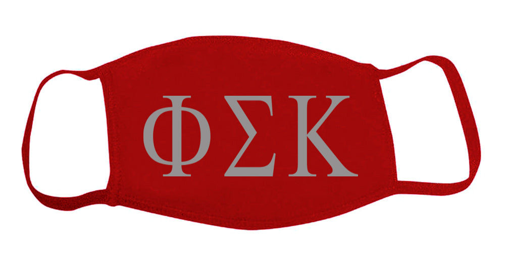 Phi Sigma Kappa Face Mask With Big Greek Letters