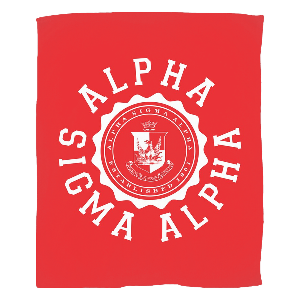 Alpha Sigma Alpha Seal Fleece Blankets Alpha Sigma Alpha Seal Fleece Blankets