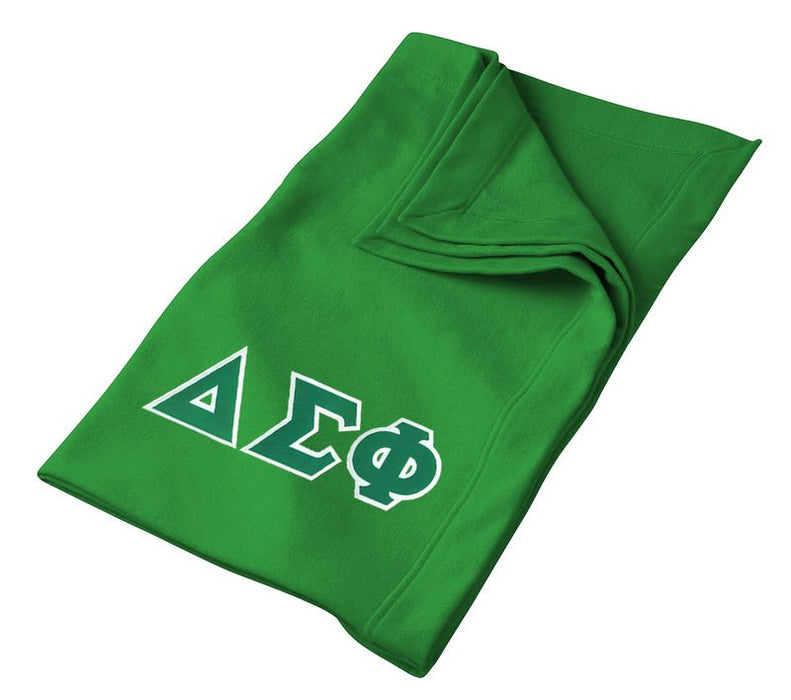 Delta Sigma Phi Greek Twill Lettered Sweatshirt Blanket