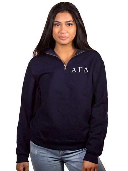Alpha Gamma Delta Embroidered Quarter Zip