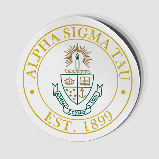 Alpha Sigma Tau Circle Crest Decal