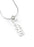 Gamma Phi Beta Sterling Silver Lavaliere Pendant with Clear Swarovski Crystal