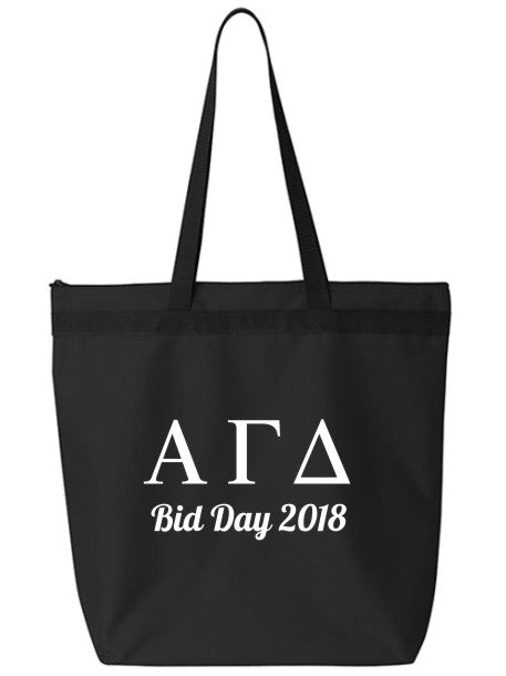 Alpha Gamma Delta Roman Letters Event Tote Bag