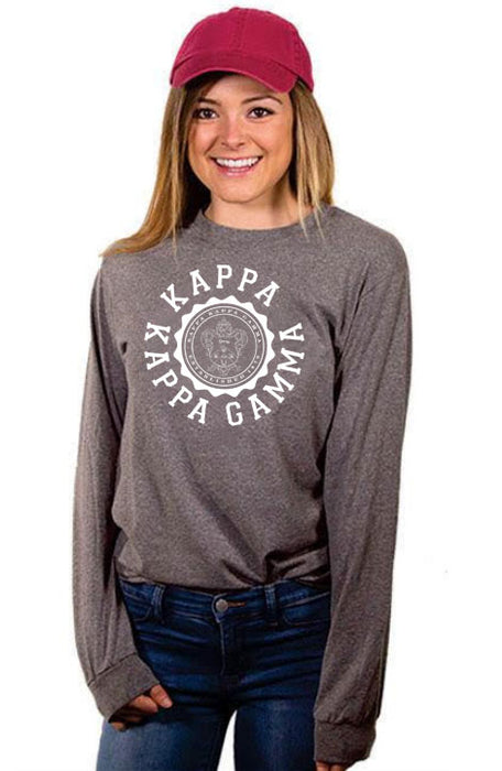 Kappa Kappa Gamma Crest Long Sleeve Shirt