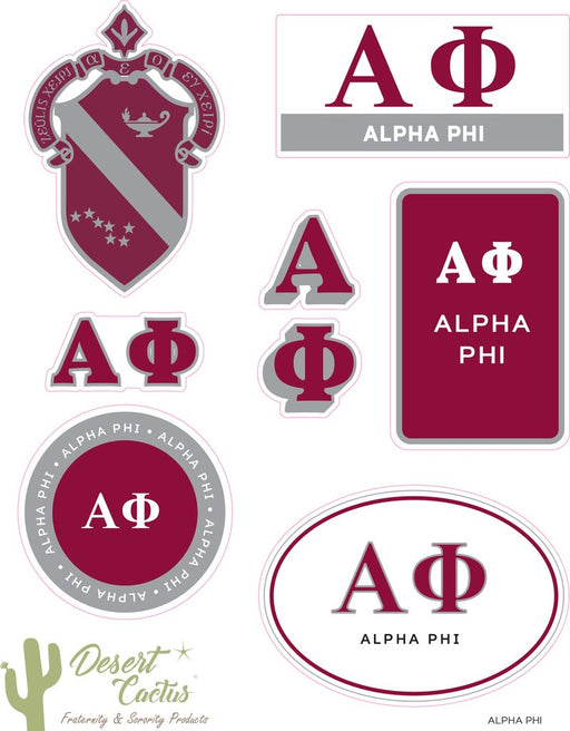 Alpha Phi Traditional Decal Set