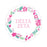 Delta Zeta Floral Wreath Sticker