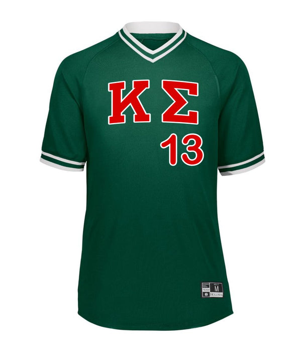 Kappa Sigma Retro V-Neck Baseball Jersey — GreekU