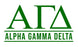 Alpha Gamma Delta Custom Greek Letter Sticker - 2.5