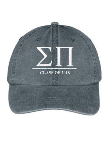 Sigma Pi Embroidered Hat with Custom Text