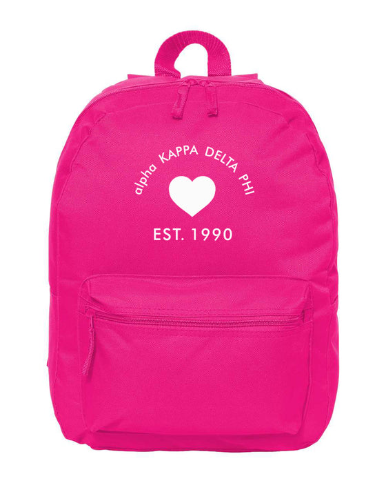 Alpha Kappa Delta Phi Mascot Embroidered Backpack