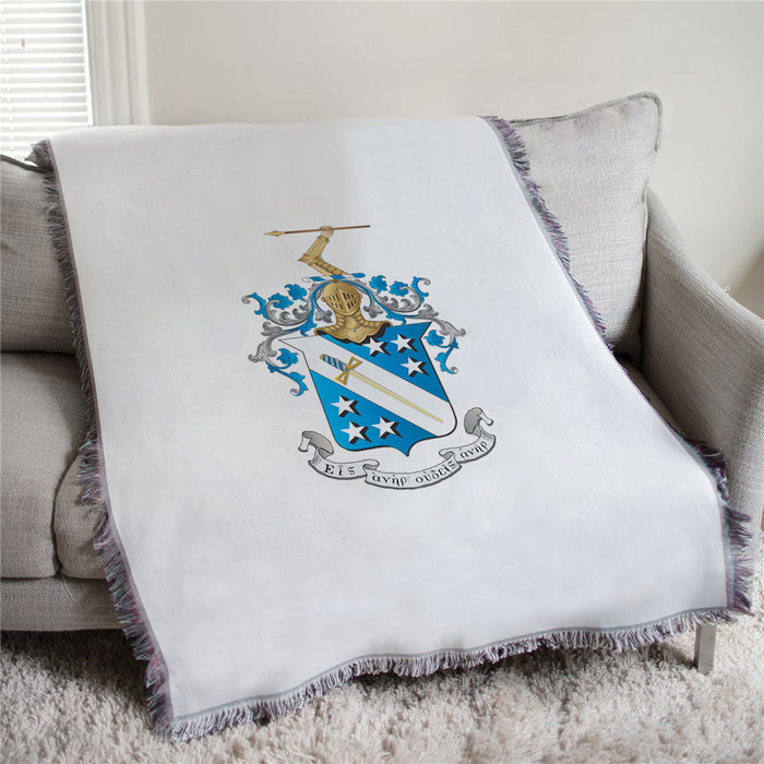 Phi Delta Theta Color Crest Afghan Blanket Throw
