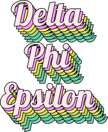 Delta Phi Epsilon Greek Stacked Sticker