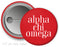 Alpha Chi Omega Simple Text Button