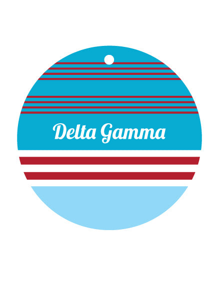 Delta Gamma Color Block Sunburst Ornament