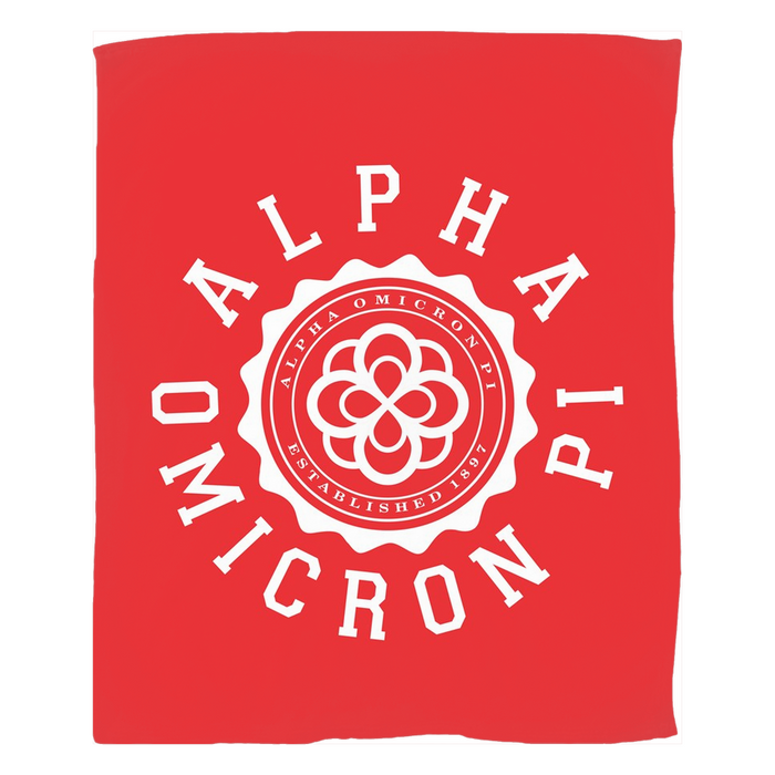 Alpha Omicron Pi Seal Fleece Blankets Alpha Omicron Pi Seal Fleece Blankets