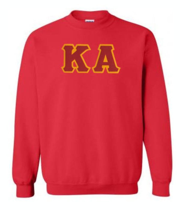 Kappa Alpha Crewneck Sweatshirt with Sewn-On Letters
