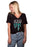 Alpha Chi Omega Tribal Feathers Slouchy V-neck Tee