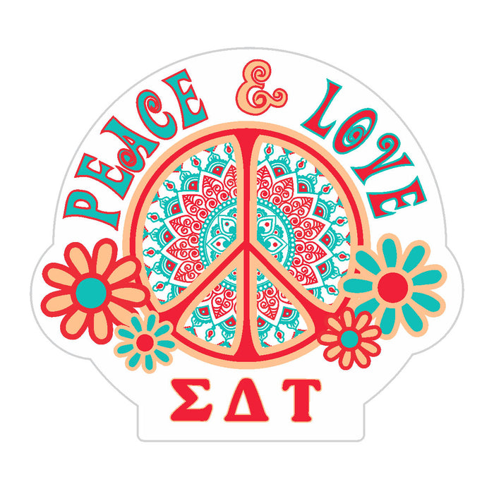 Sigma Delta Tau Peace Sticker