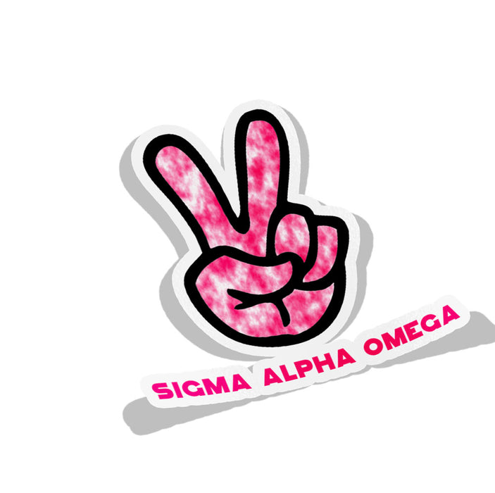 Sigma Alpha Omega Peace Sorority Decal