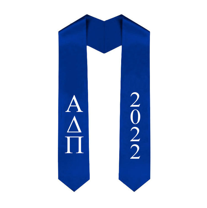 Alpha Delta Pi Vertical Grad Stole with Letters & Year