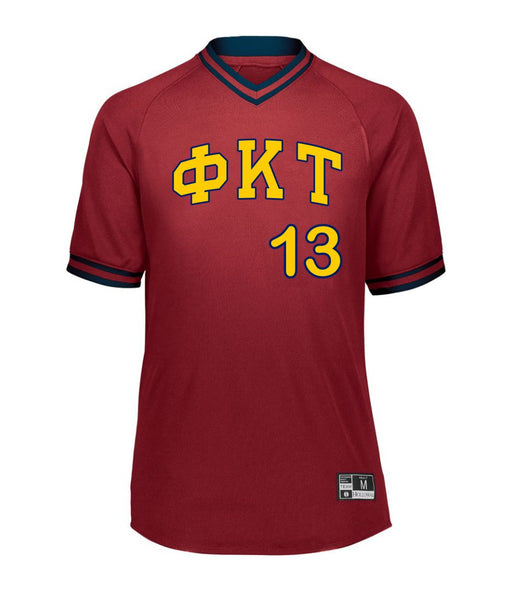 Phi Kappa Tau Retro V-Neck Baseball Jersey