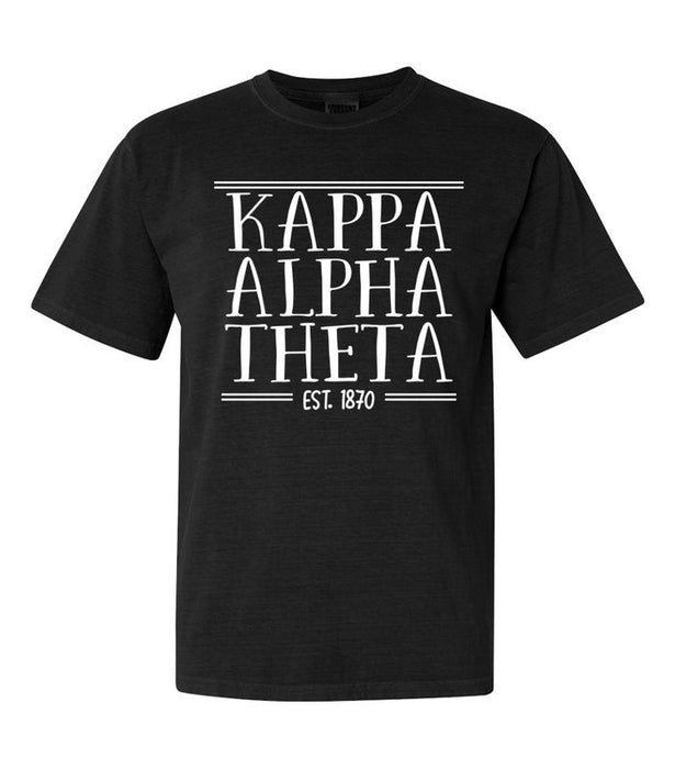 Kappa Alpha Theta Custom Comfort Colors Crewneck T-Shirt