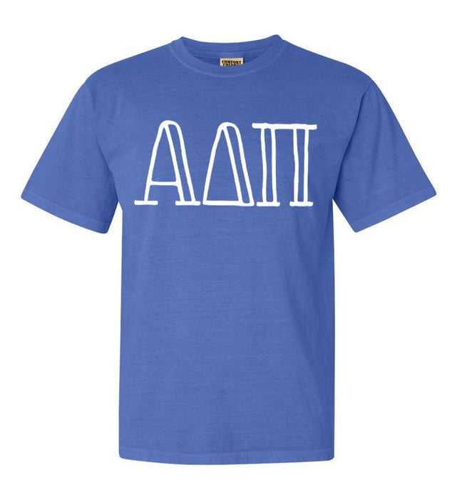 Alpha Delta Pi Comfort Colors Greek Letter Sorority T-Shirt