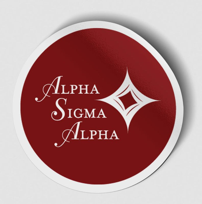 Alpha Sigma Alpha Logo Circle Sticker
