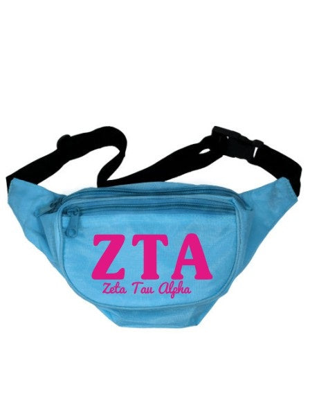 Zeta Tau Alpha Letters Layered Fanny Pack