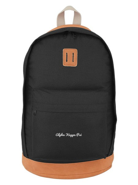 Alpha Kappa Psi Cursive Embroidered Backpack